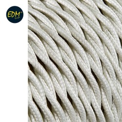 Cable textil trenzado 2x0,75mm 25mts algodon  euro/mts