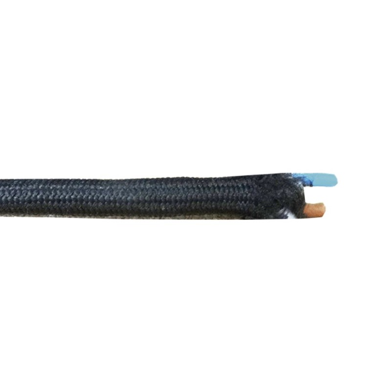 Cable textil 2x0,75mm pvc negro solo para iluminacion   €/mts